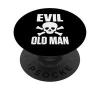 Evil Old man the evil old man skull PopSockets Adhesive PopGrip