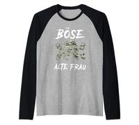 Evil Old Woman Raglan Baseball Tee
