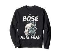 Evil Old Woman Vintage Skull with Sarcastic Saying Sweatshirt