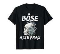 Evil Old Woman Vintage Skull with Sarcastic Saying T-Shirt