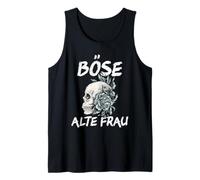 Evil Old Woman Vintage Skull with Sarcastic Saying Tank Top