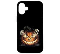 Evil Pumpkin Eyeball Smoke Case for iPhone 16 Plus
