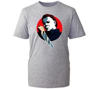 Evil Pumpkin Halloween Graphic T-Shirt Scary Jack O’Lantern Design with Spider Web and Dripping Effect Spooky Horror Tee for Men and Women (Heather Grey, XL Years)