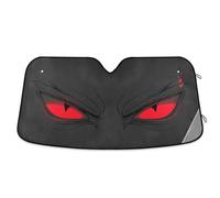 Evil Red Eyes Car Windshield Sunshades Demonic Angry Eyes Sun Shade Reflective UV Rays Protector Keep Cool Visor Cover Foldable Retractable for Car Truck SUV