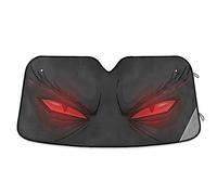 Evil Red Eyes in Dark Car Windshield Sunshade Foldable Blocks UV Rays Front Window Sunshade Reflective Car Sunshade for Car Truck SUV, 55" x 27.6"