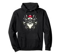 Evil Santa Anime Bio-Mech Cyborg Circuit-Armor Futuristic Pullover Hoodie