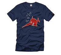 Evil Sawfish Laughing Sword-Fish Navy Diver Submarine 96 T-Shirt #38861, darkblue, L