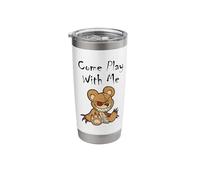 Evil Scary Teddy Bear Come Play with Me Cute Halloween Bear Stainless Steel Insulated Tumbler