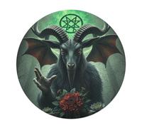 Evil Sheep 128 Piece Round Jigsaw Puzzle Wildlife Animal Shape Premium Large Format Puzzle Stress Relief Relaxing Activity for Families Home Wall Art 120 PCS