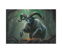 Evil Sheep 300 Piece Complete Jigsaw Puzzle Set Paisaje Edificio Teens Beginners Mind Relaxation Puzzle Fans Group Play Anniversary Fathers Gift Thick Cardboard 300 PCS