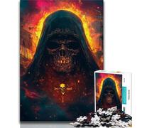Evil Skeleton Jigsaw Puzzles for Adults 1000 Piece Puzzle,Learning Educational Toy for Is Ideal As A Gift for The Whole Family 50x75cm