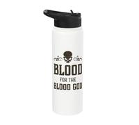 Evil Skull Blood for The Blood God Hell Demon Stainless Steel Insulated Water Bottle
