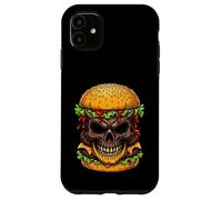 Evil Skull Burger Horror Foodie Aesthetic Graphic Halloween Case for iPhone 11