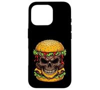 Evil Skull Burger Horror Foodie Aesthetic Graphic Halloween Case for iPhone 16 Pro