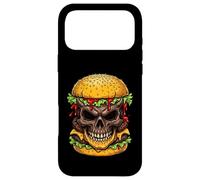 Evil Skull Burger Horror Foodie Aesthetic Graphic Halloween Case for iPhone 17 Pro Max