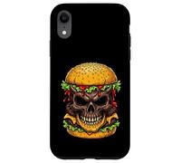 Evil Skull Burger Horror Foodie Aesthetic Graphic Halloween Case for iPhone XR