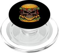 Evil Skull Burger Horror Foodie Aesthetic Graphic Halloween PopSockets PopGrip for MagSafe