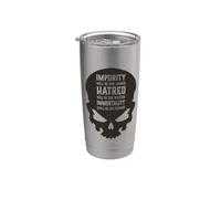 Evil Skull Impurity Hatred Immortality Hell Demon Chaos Stainless Steel Insulated Tumbler