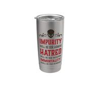 Evil Skull Impurity Hatred Immortality Hell Demon Chaos Stainless Steel Insulated Tumbler