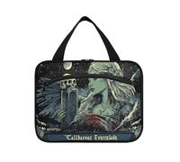 Evil Skull Night Hanging Bag for Men with Hook, Designer Necessities Skincare Bag for Trip Essentials Vacation bolso de para Mujer L