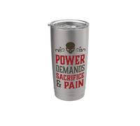 Evil Skull Power Demands Sacrifice and Pain Hell Demon Chaos Stainless Steel Insulated Tumbler