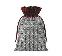 Evil Skull Print Reusable Gift Drawstring Decor Bag Holiday Party Favor Pouches Wedding Seasonal