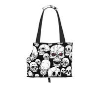 Evil Skull Printed Pet Tote Bag -Travel Pet Puppy Dog Carrier Backpack Tote Shoulder Bag For Subway/Shopping/Hiking/Traveling