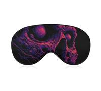 Evil Skull Purple Art Sleep Eye Mask Night Shade Cover Soft Adjustable for Travel Naps