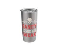 Evil Skull Sanity is for The Weak Hell Demon Stainless Steel Insulated Tumbler