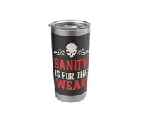 Evil Skull Sanity is for The Weak Hell Demon Stainless Steel Insulated Tumbler