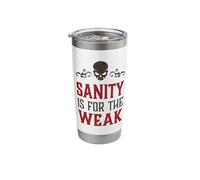 Evil Skull Sanity is for The Weak Hell Demon Stainless Steel Insulated Tumbler