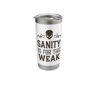 Evil Skull Sanity is for The Weak Hell Demon Stainless Steel Insulated Tumbler