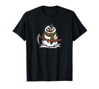 Evil Snowman Grinning Grim Reaper Halloween Winter T-Shirt