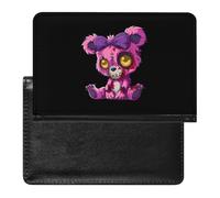 Evil Teddy Bear Passport Holder Cover Wallet Slim Passport Protector Card Holder Travel Accessories