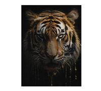 Evil Tiger Fluid Dripping Artistic Wooden Jigsaw Puzzle for Adults, 500 PCS