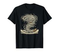 Evil Tornado Twister Smiling Storm Face Cartoon T-Shirt