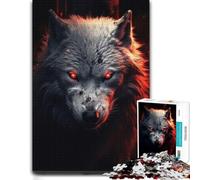 Evil White Wolf Adult Jigsaw Puzzle 1000pcs (70x50cm) Challenge | Adult puzzle challenge on quiet evenings for shared leisure.