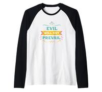 Evil Will Not Prevail Pope Leo XIV God Love Hope Faith Unity Raglan Baseball Tee
