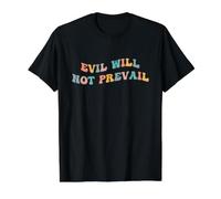 Evil Will Not Prevail Pope Leo XIV Unity God Love Hope Faith Value Graphic T-Shirt, Men, Black, XL