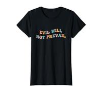 Evil Will Not Prevail Pope Leo XIV Unity God Love Hope Faith Value Graphic T-Shirt, Women, Black, XS