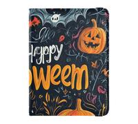 Evil Yellow Pumpkin on Halloween Leather passport book holder for travel Travel Documents Organizer Protector Passport Holder Case for men Lightweight
