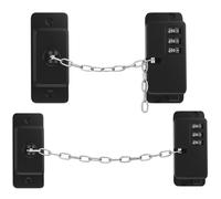 Evilsoul 2Pack Fridge Locks for Children with Adjustable Design, Digital Password Child Locks Door Lock Without Drilling Adhesive Restrictor Safety Lock for Fridge, Door, Window, Cabinet, Black