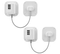 Evilsoul Password Fridge Lock Children Safety Refrigerator Lock Adults Safety Fridge Locks 2PCS Cupboard Lock with 3M Strong Adhesive for Drawer Fridge Freezer Cupboard (White)