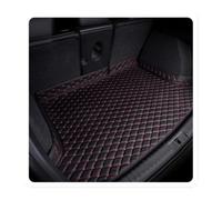 evimo Boot liner for Ford K 2016-2023 leather mat | waterproof boot liner, custom boot mat, diamond quilted cargo liner, non slip car trunk protector, heavy duty, black red