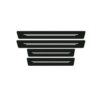 evimo Car Door Sill Protector for Fiat Panda 4x4 2004-2011 | door sill guard,carbon fibre vinyl,scuff plate cover,step scratch protector,threshold sticker,anti-abrasion,black