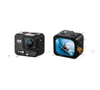 EVIOAUO Action Camera Underwater Camera Body Waterproof 68FT 4K 60FPS EIS 20MP Mini Cube Size 2.1" HD LCD Touch Screen 32G Memory Card Black