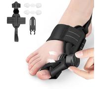 EVISTR Bunion Corrector Big Toe Straightener - Adjustable Double Correction Bunion Relief for Women Men Left Right Feet - Orthopedic Bunion Splint Day Night Support with Silicone Pad
