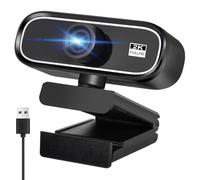 EVISTR HD Webcam for PC with Microphone - USB Camera Plug Play 2K for Video Calls, Online Meetings, Streaming, Recording, Mac OS, Android, Linux