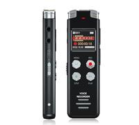 EVISTR L357 Digital Voice Recorder - 64GB Voice Activated Recorder with Playback and MP3 Player - Rechargeable Dictaphone with Noise Reduction Password for Lectures Meetings