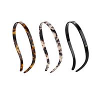 EVITA PERONI Black Tortoise Designed for Eyewear Basic Resin Hair Wrap Band Headband Accessories for Women(3PCS)
